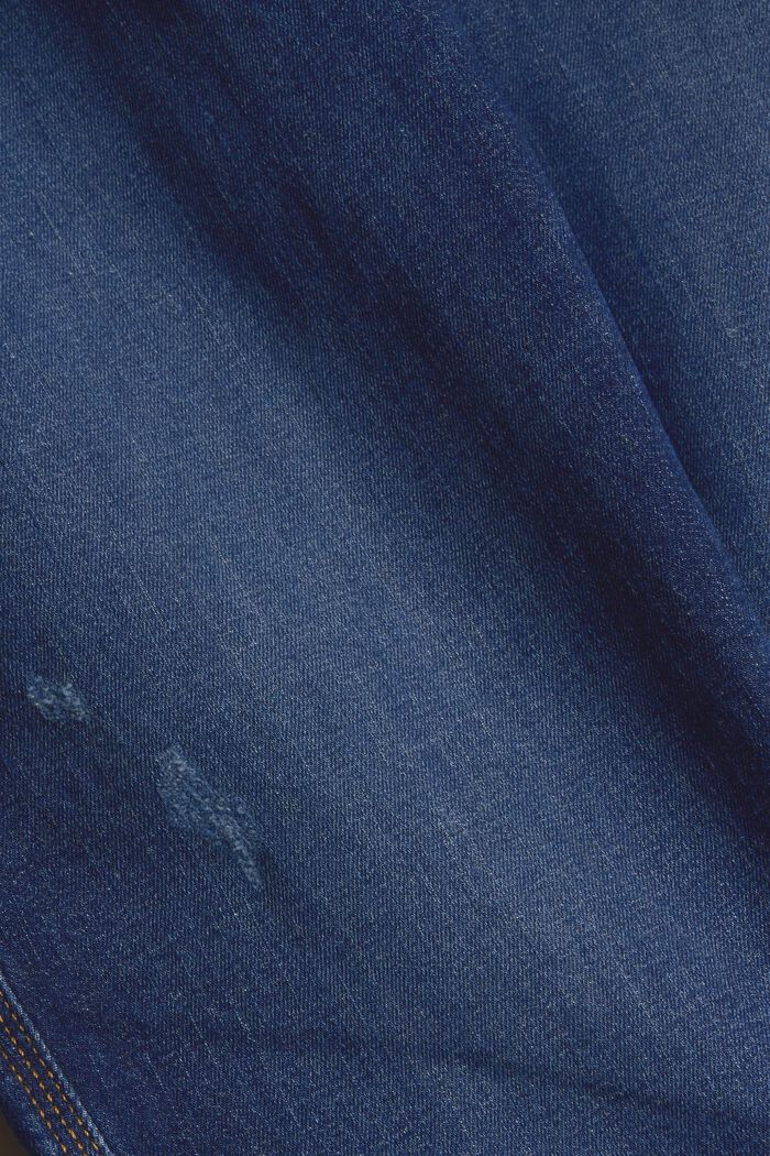 Destroyed jeans van biologisch katoen, BLUE LIGHT WASHED, detail image number 4