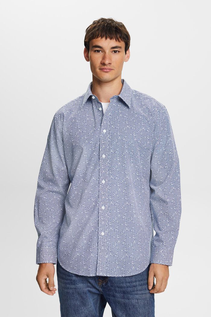 Chemise à motif, 100 % coton, WHITE, detail image number 1
