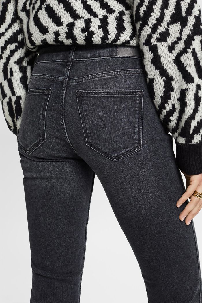 Slim fit-jeans met middelhoge taille, BLACK MEDIUM WASHED, detail image number 4