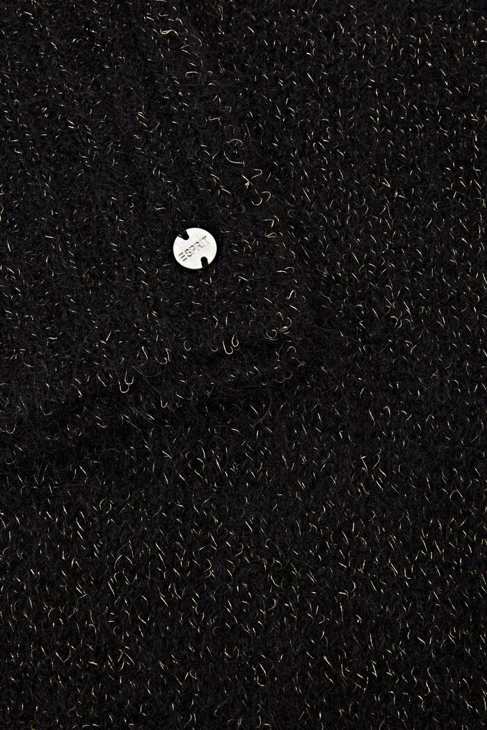 Sjaal uit een mix van mohairwol, BLACK, detail image number 1