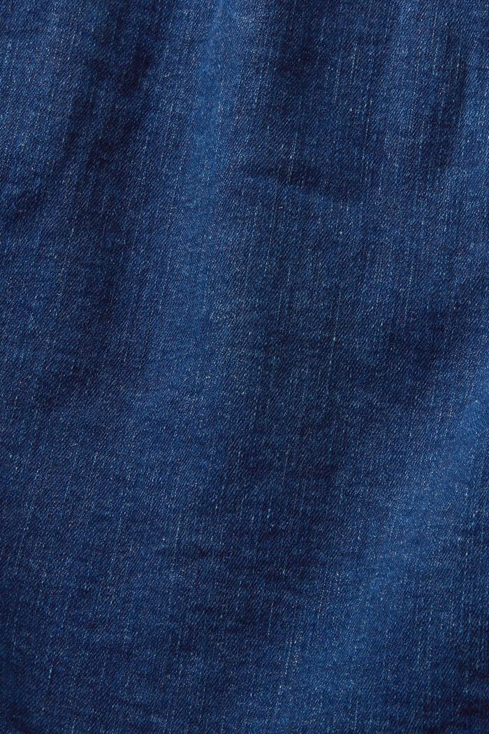 Veste en jean au look usé, coton biologique, BLUE DARK WASHED, detail image number 5