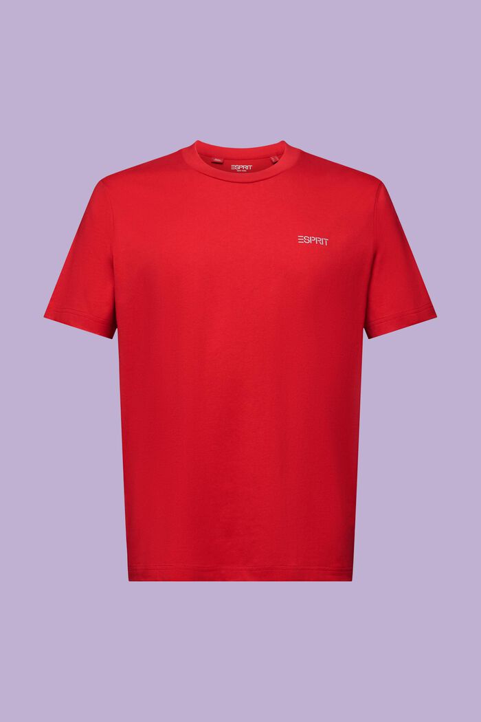 Uniseks T-shirt met logo, DARK RED, detail image number 7
