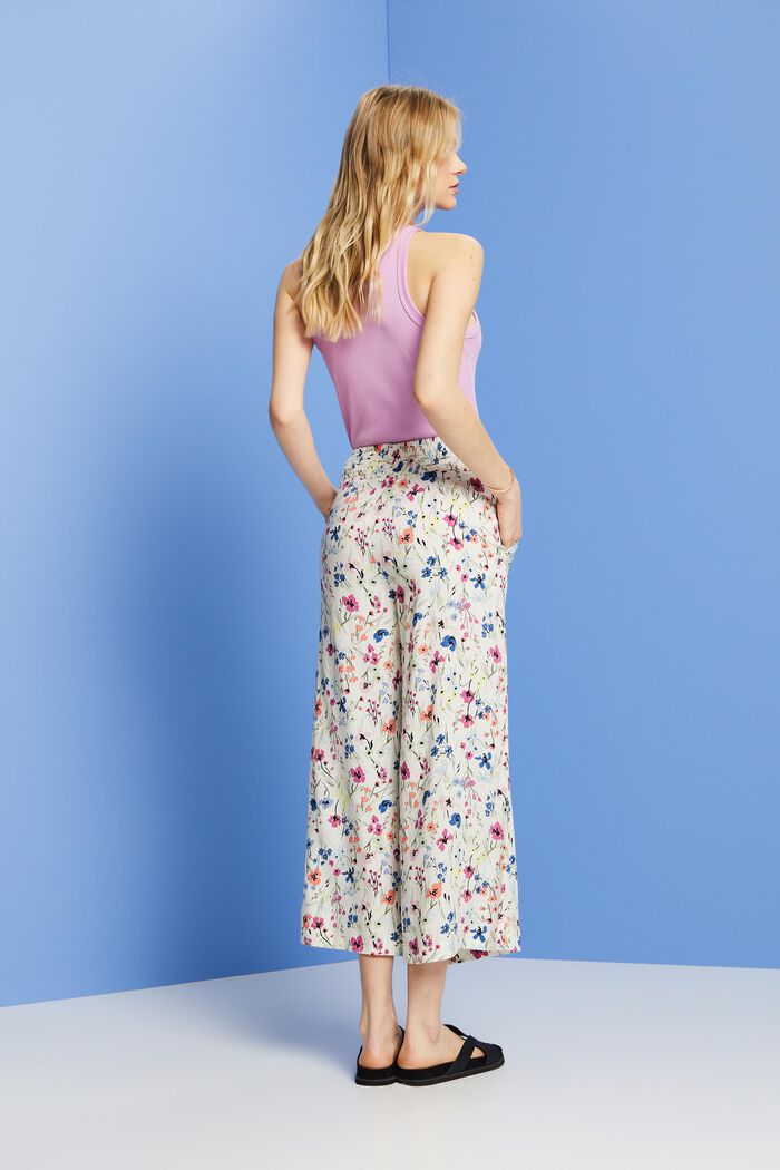 Pull-on culotte met print, OFF WHITE, detail image number 3