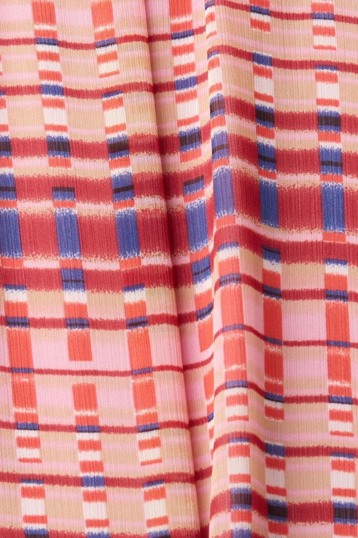Robe longueur midi en mousseline à motif, PINK FUCHSIA, detail image number 5