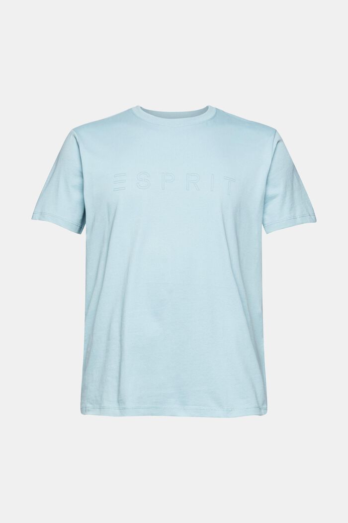 Jersey T-shirt met logoprint, LIGHT TURQUOISE, detail image number 2