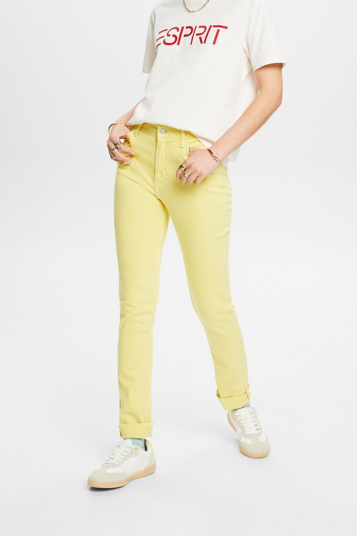 Retro slim jeans, PASTEL YELLOW, detail image number 0