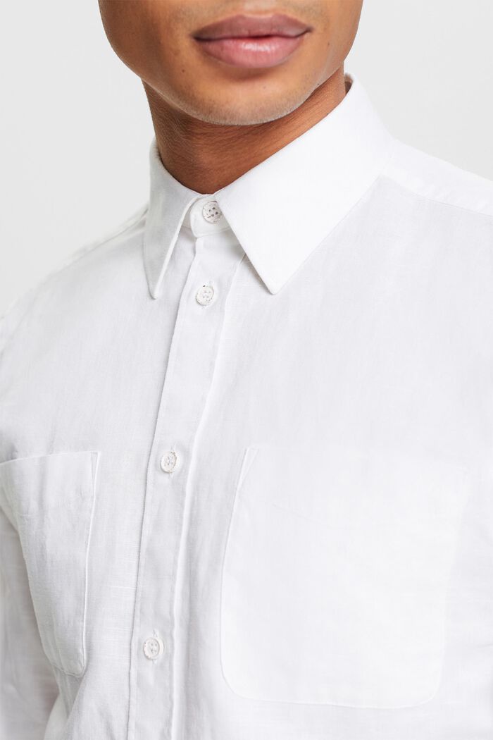 Overhemd met lange mouwen, WHITE, detail image number 3