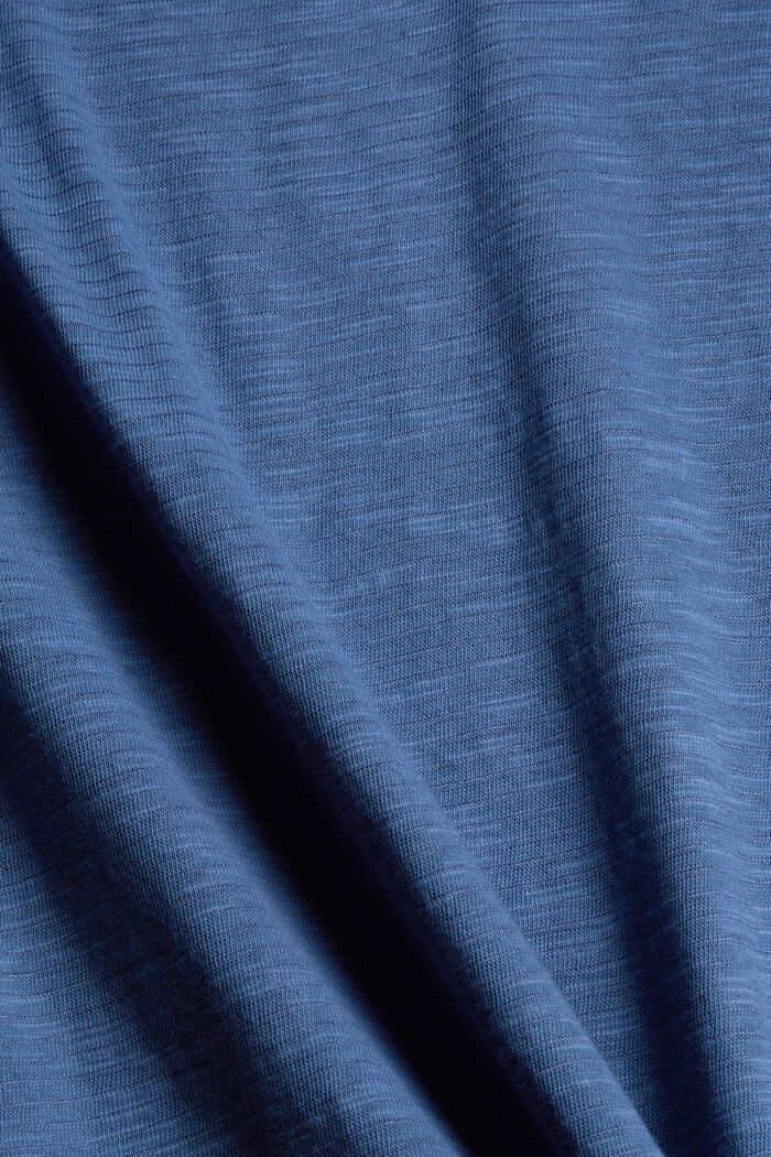 Gebreid shirt van een mix met biologisch katoen, BLUE LAVENDER, detail image number 4