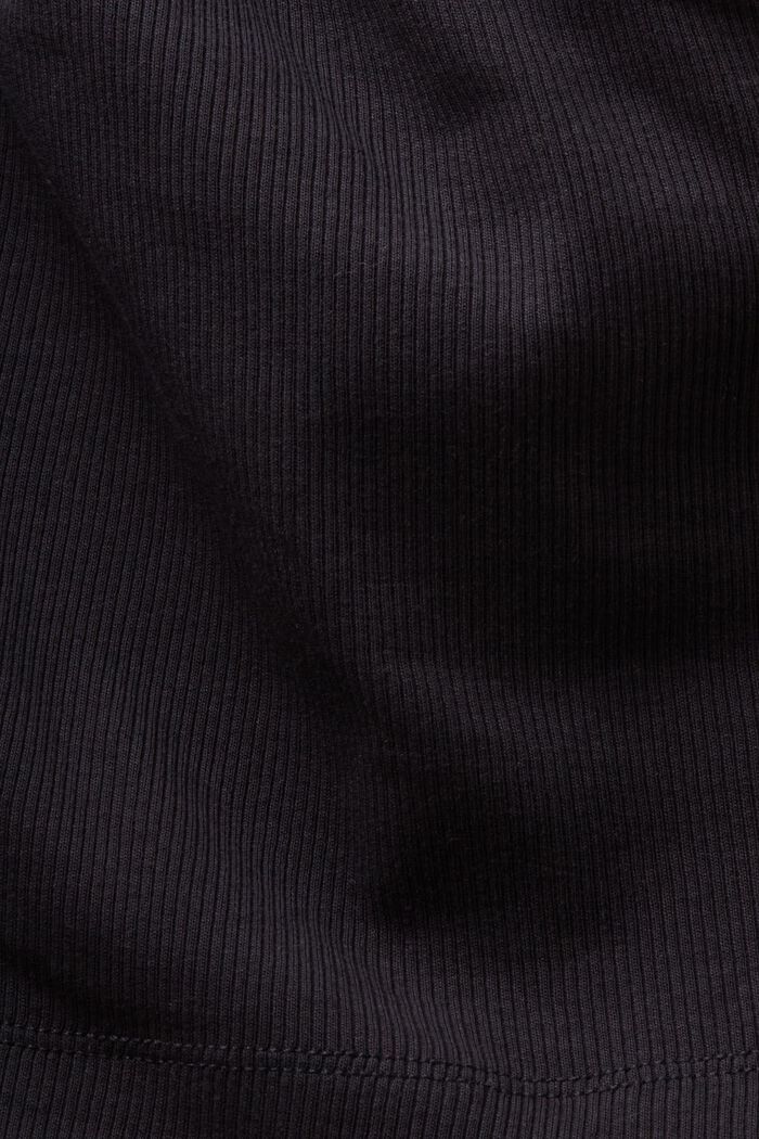 Cropped one-shoulder top, BLACK, detail image number 4
