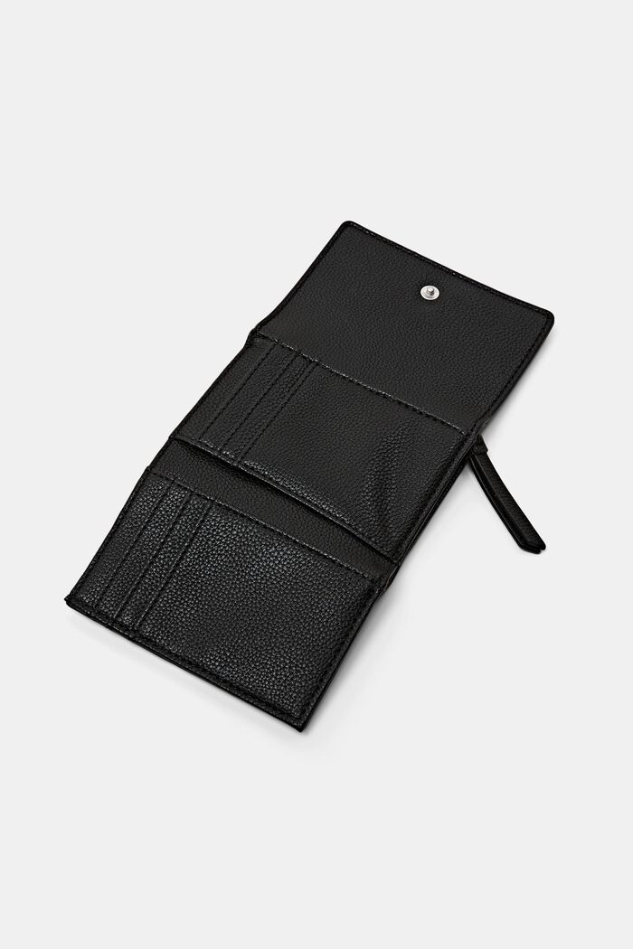 Glanzende portemonnee met omslag, BLACK, detail image number 3