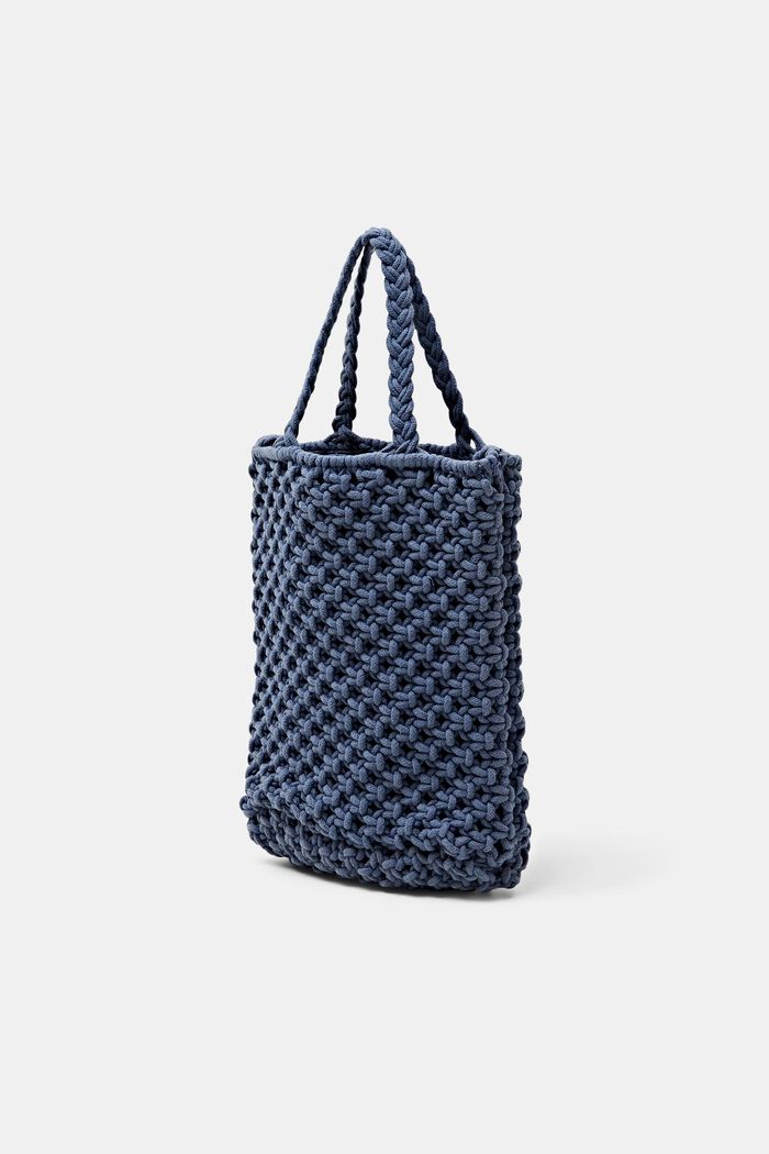 Mini sac fourre-tout en crochet, 100 % coton, INK, detail image number 2