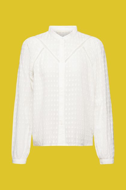 Blouse brodée, OFF WHITE, overview