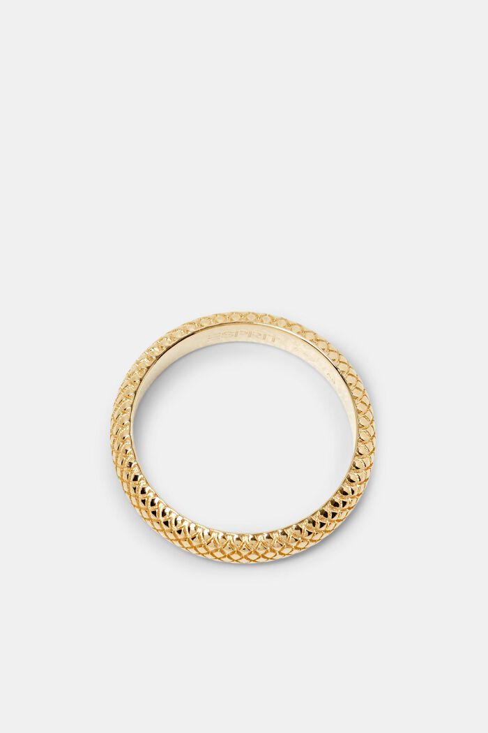 Gestructureerde ring van sterlingzilver, GOLD, detail image number 0