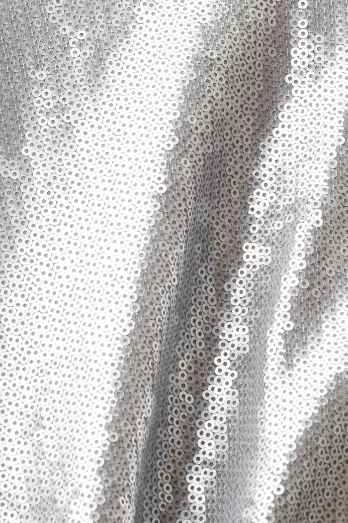 Overhemdblouse met pailletjes, SILVER, detail image number 4