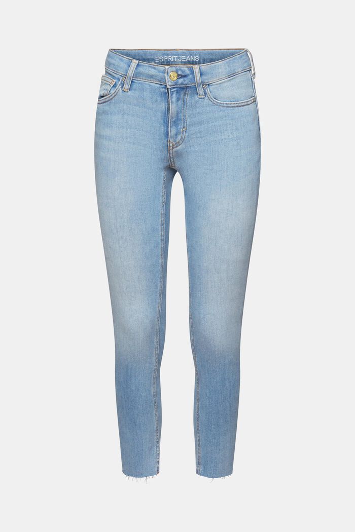 Mid rise skinny jeans, BLUE LIGHT WASHED, detail image number 6