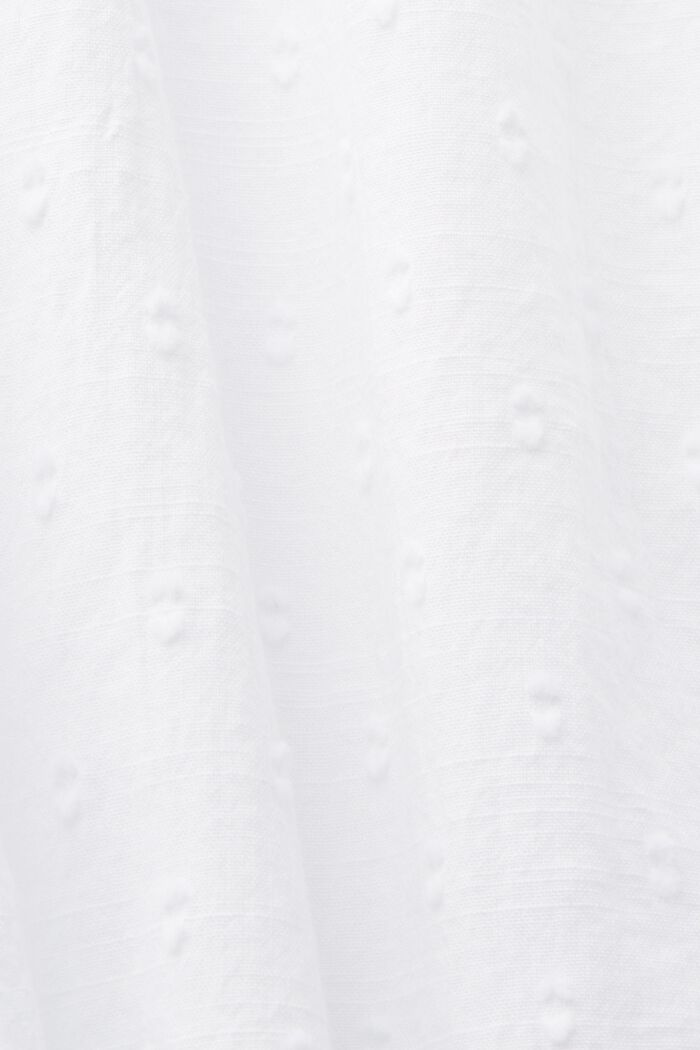 Chemisier sans manches en plumetis, 100 % coton, WHITE, detail image number 5