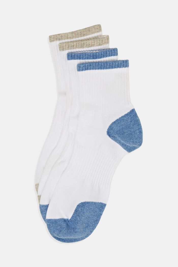 Lot de 2 chaussettes de sport aux touches colorées, NEW WHITE, detail image number 0