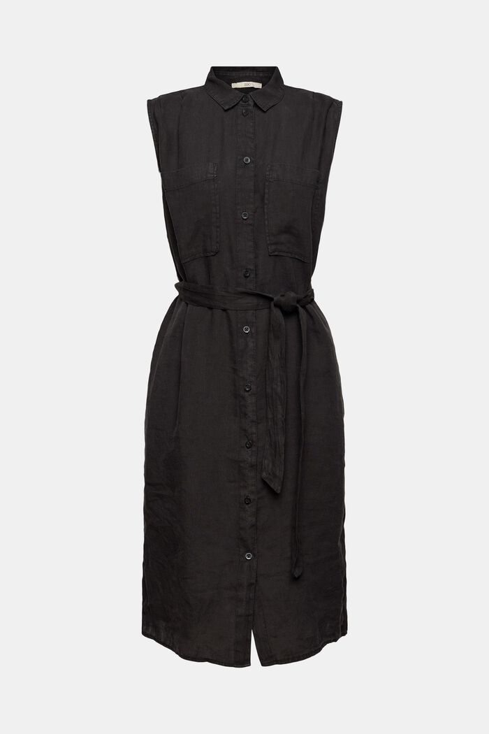 Robe 100 % lin, BLACK, overview