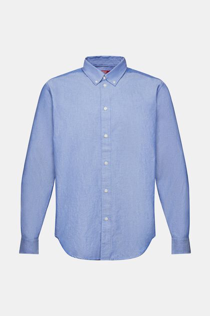 Buttondown-overhemd van katoen-popeline