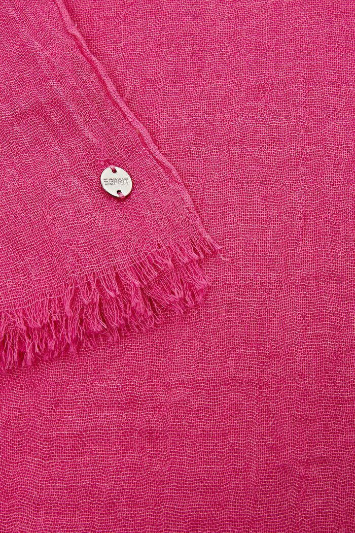 Sjaal met kreukelig effect, PINK FUCHSIA, detail image number 1