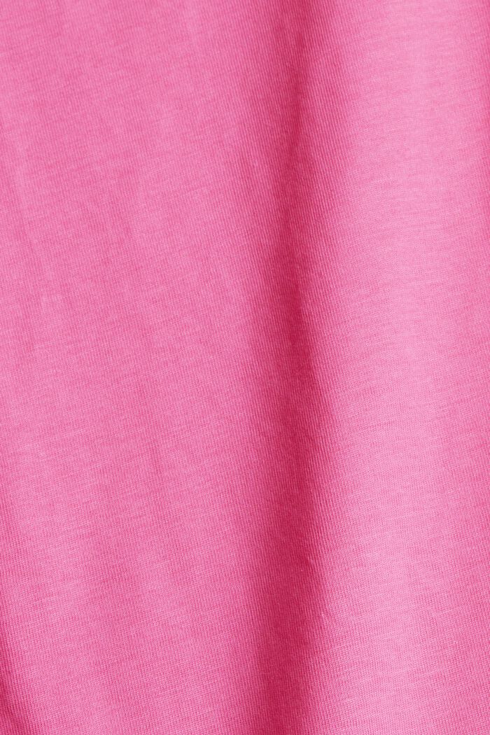 T-shirt met rimpelingen, 100% organic cotton, PINK, detail image number 4