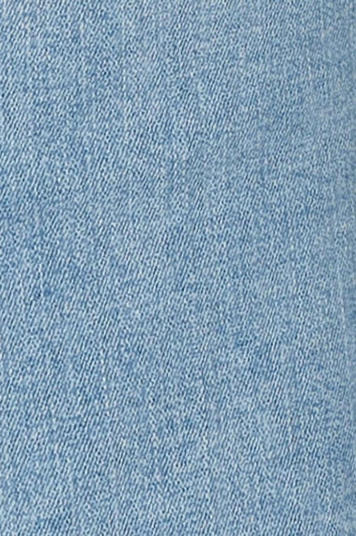 Jeans met rechte pijpen en band over de buik, LIGHT WASHED, detail image number 4