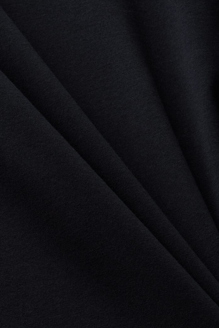 Haut à manches longues en coton, BLACK, detail image number 5