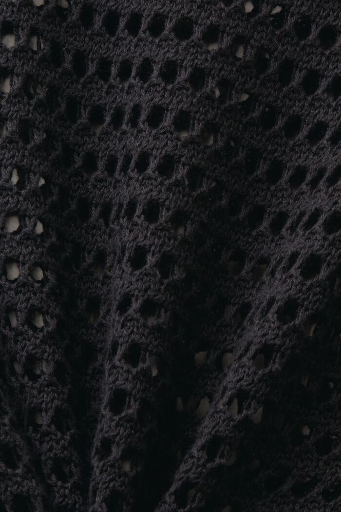 Opengebreide mini-jurk, BLACK, detail image number 5