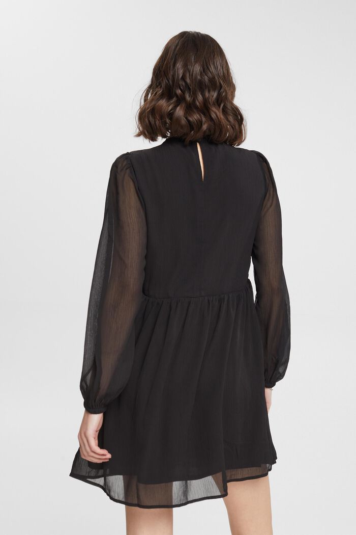Mini-robe en mousseline, BLACK, detail image number 3
