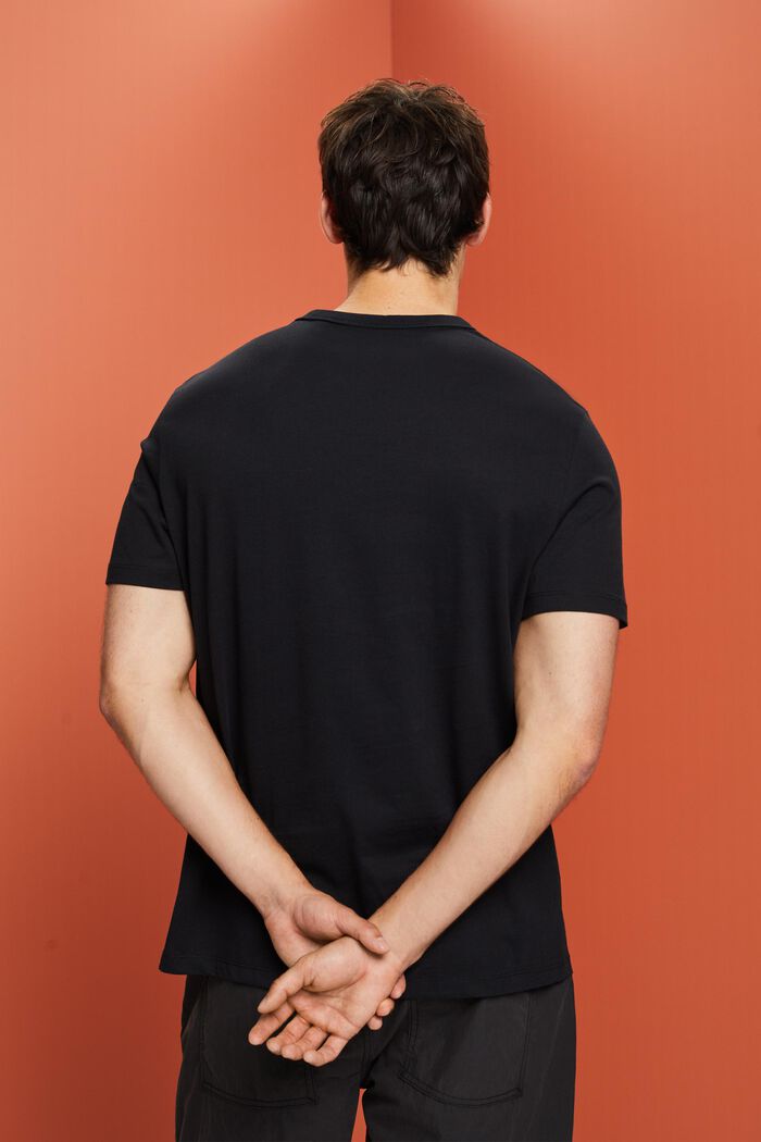 Jersey T-shirt met print, 100% katoen, BLACK, detail image number 3