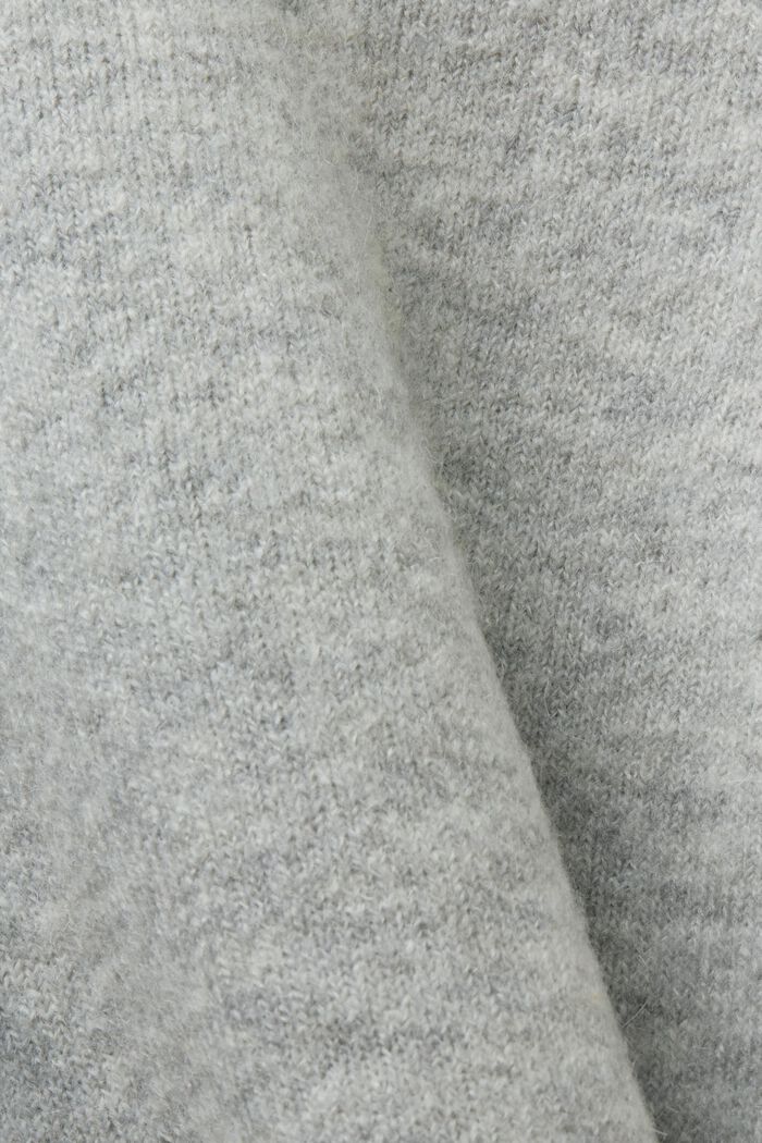 Cardigan à encolure en V en laine mélangée, LIGHT GREY, detail image number 5