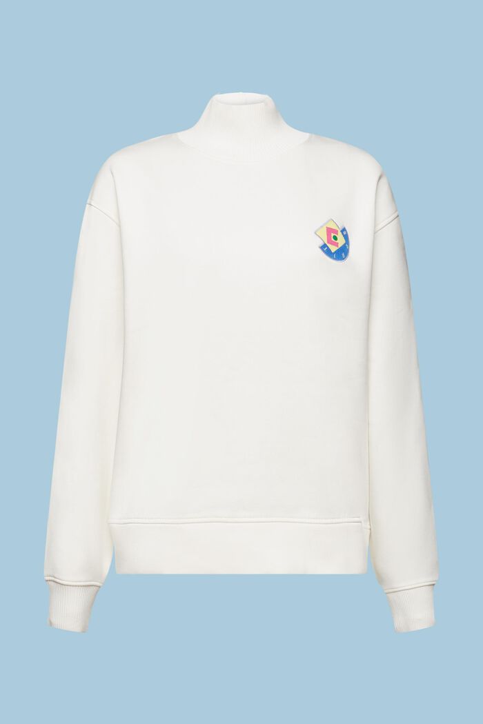 Sweatshirt met opstaande kraag en logo, ICE, detail image number 6