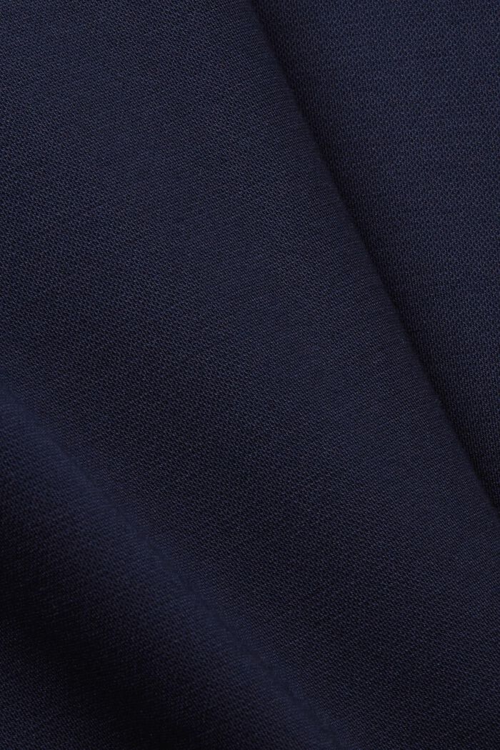 Blazer en jersey de maille piquée à boutonnage droit, NAVY, detail image number 4