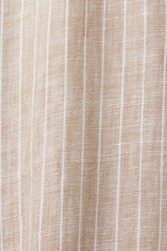 T-shirt rayé, 100 % lin, SAND, detail image number 5