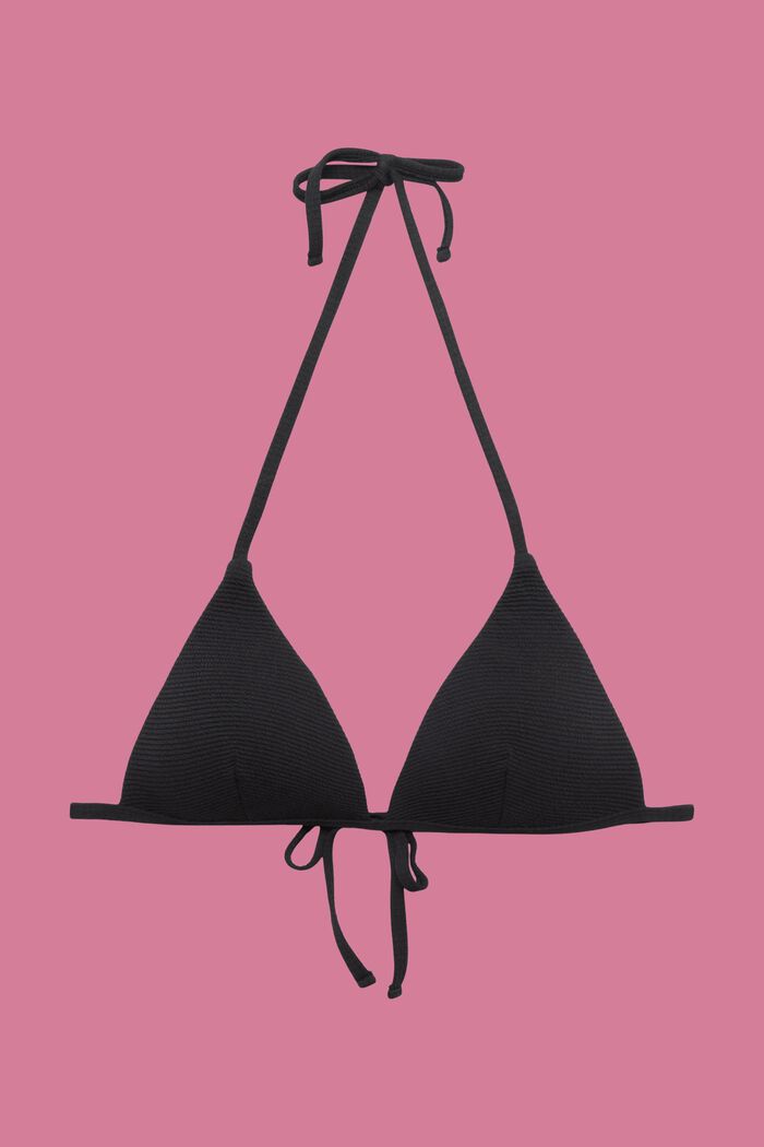 Gewatteerde triangle bikinitop, BLACK, detail image number 4