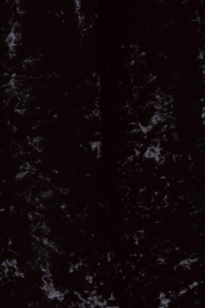 Robe à encolure en V en velours, BLACK, detail image number 5