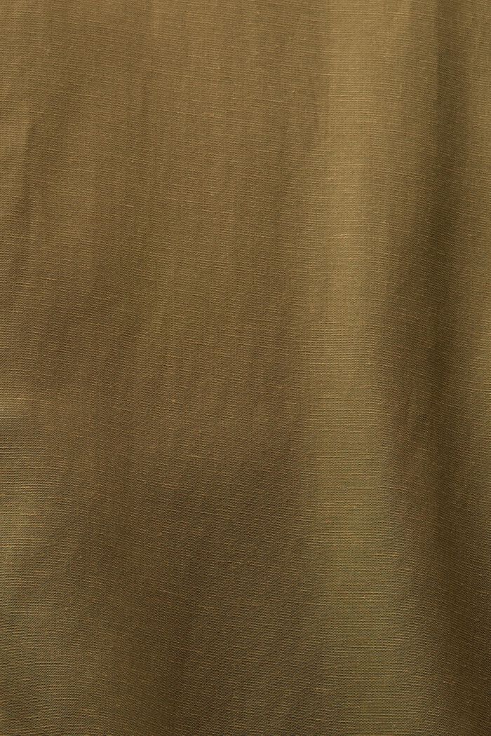 Oversized overhemd met knoopsluiting, KHAKI GREEN, detail image number 5