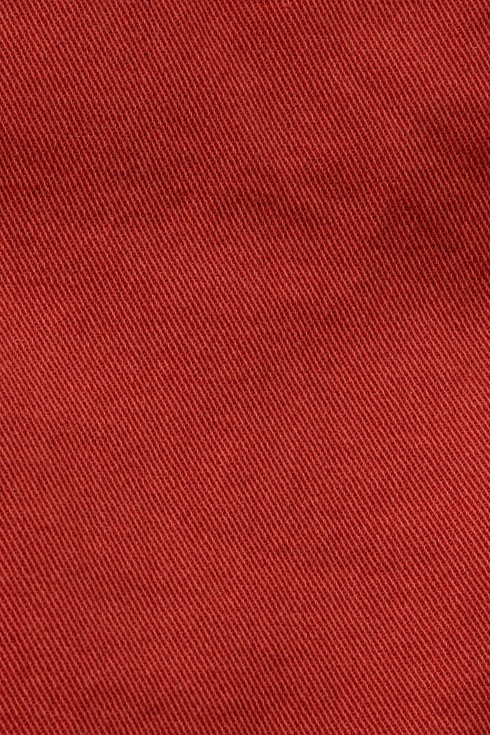 Pantalon corsaire en coton bio, TERRACOTTA, detail image number 4