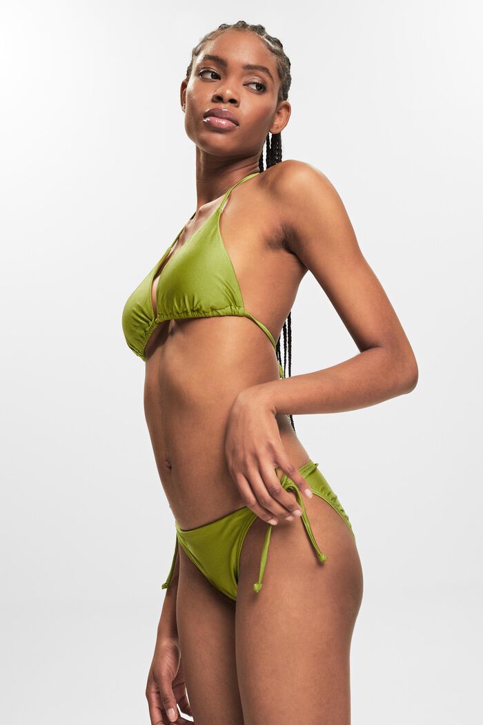 Gewatteerde triangle bikinitop, LEAF GREEN, detail image number 4