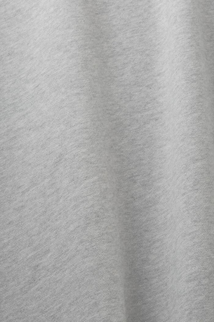 Sweat-shirt oversize à col rond et base fendue, LIGHT GREY, detail image number 4
