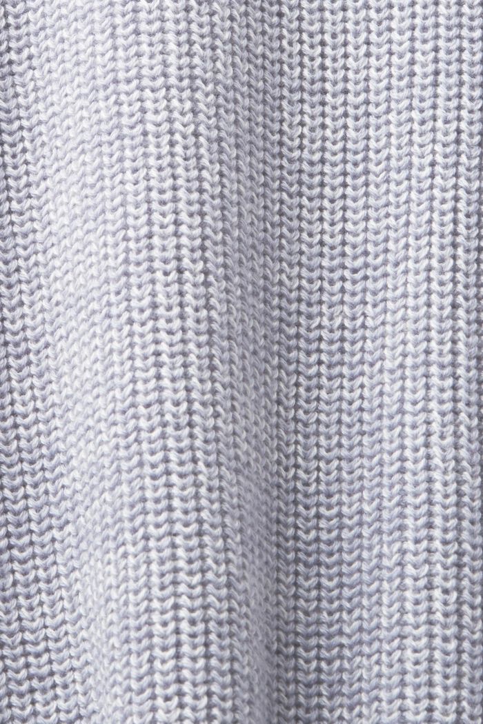 Ribgebreide trui met opstaande kraag, LIGHT BLUE LAVENDER, detail image number 6