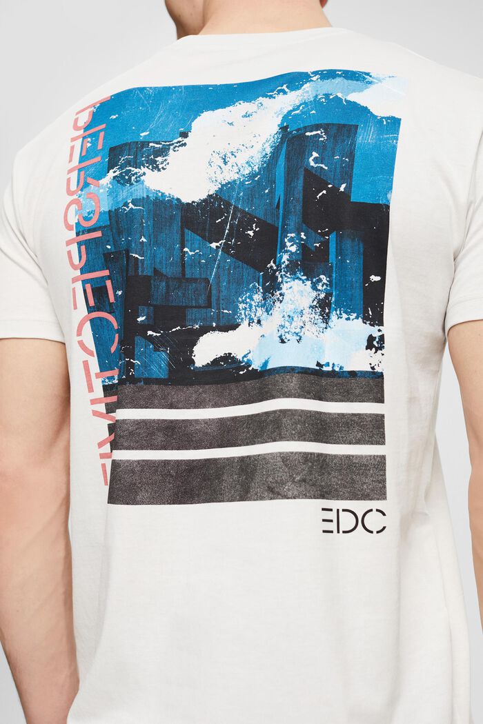 Jersey T-shirt met grote print op de op de voorkant, LIGHT BEIGE, detail image number 1