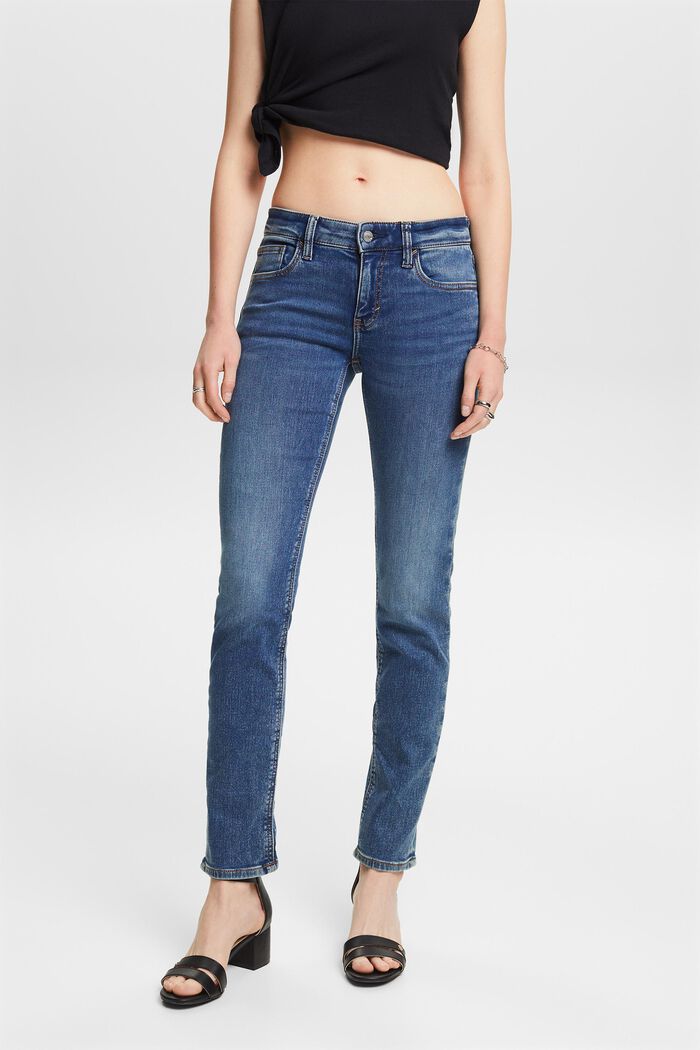 Slim fit-jeans met stretch, BLUE MEDIUM WASHED, detail image number 0