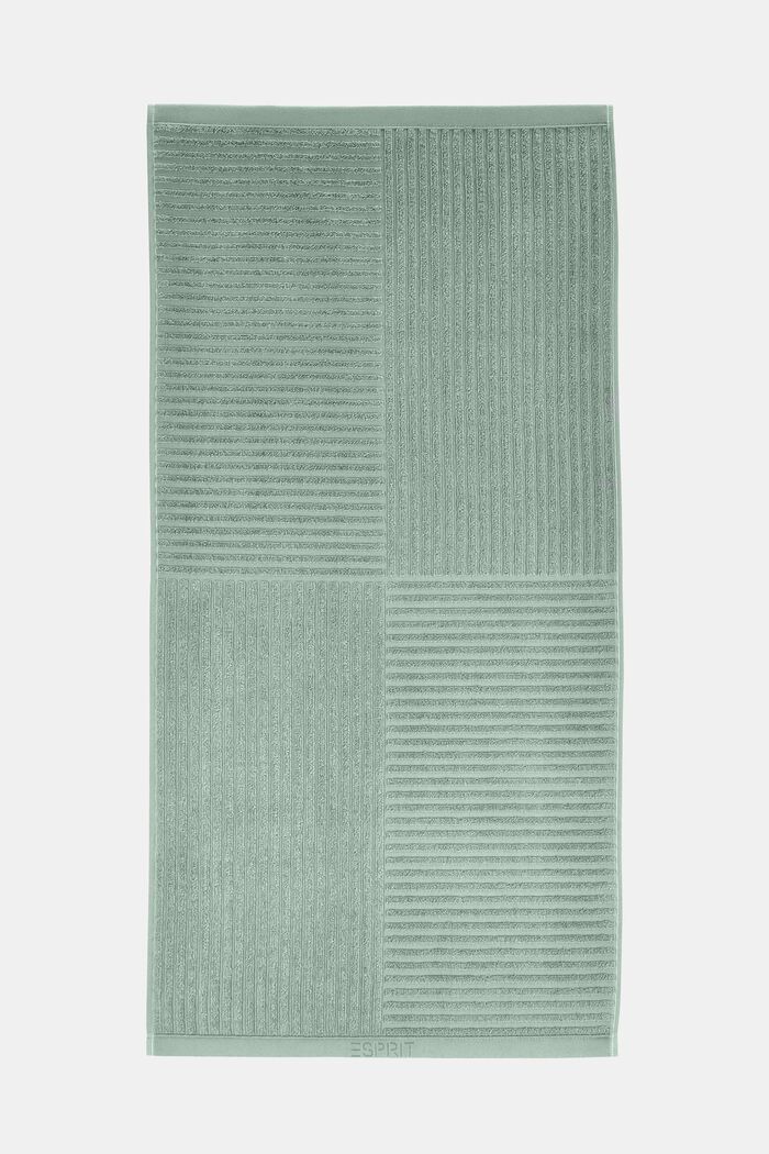 Handdoek met moderne lijnen, SOFT GREEN, detail image number 1