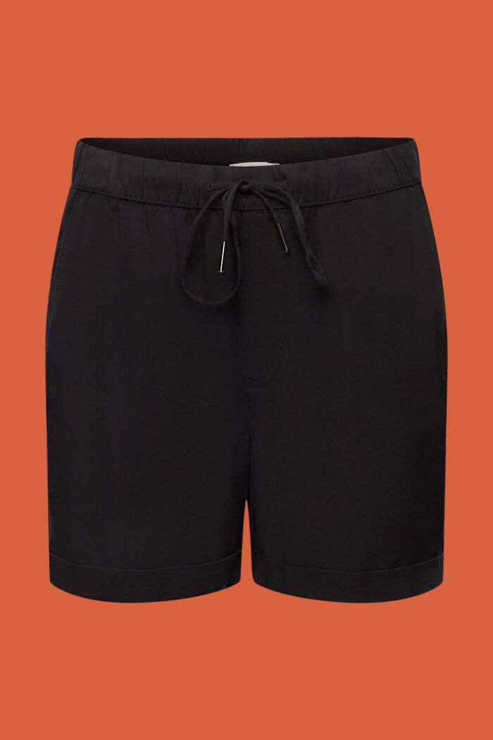 TENCEL™ shorts met band om de middel, BLACK, detail image number 7