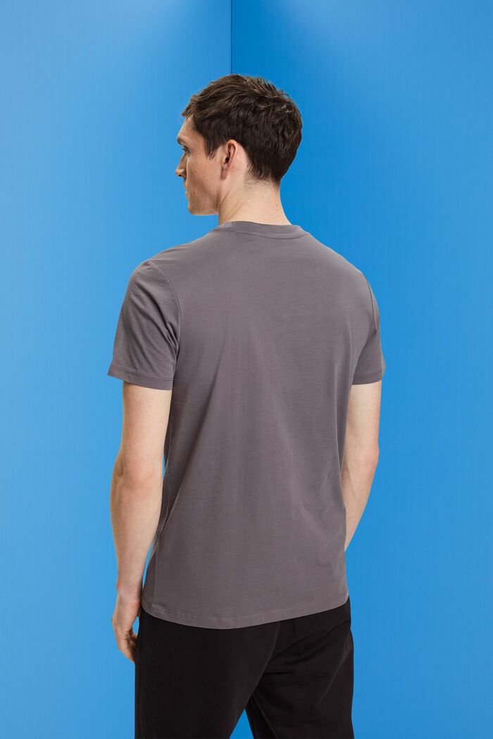 T-shirt en jersey à col ras-du-cou, DARK GREY, detail image number 4
