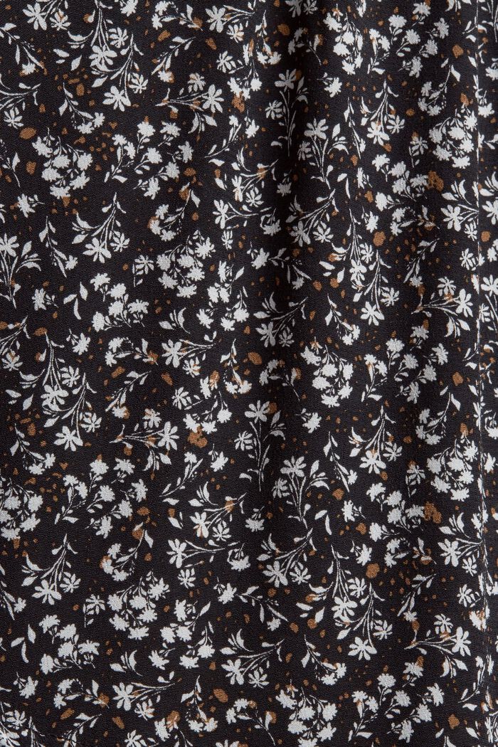 Robe ample à petites fleurs à teneur en viscose LENZING™ ECOVERO™, BLACK, detail image number 4