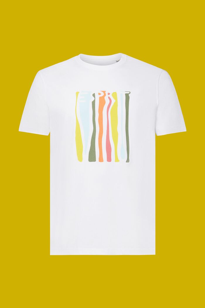 T-shirt en jersey imprimé, 100 % coton, WHITE, detail image number 6