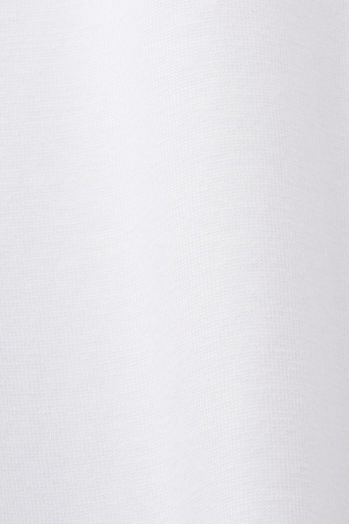 T-shirt à encolure ronde, 100 % coton, WHITE, detail image number 5