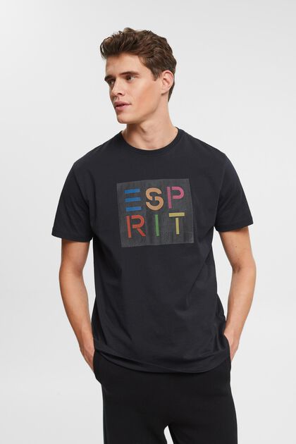 T-shirt met opgestikt logo, organic cotton
